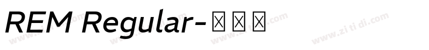 REM Regular字体转换